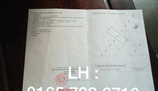 Chính Chủ Cần Bán 2 Ô Đất Hà Khánh B, 243M2 Có Sổ Đỏ. Hướng Tb