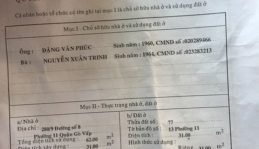 Cần Bán Nhà 348/ Đường Số 8, Gò Vấp. Dt 3,6 X 7,5 M. Nhà 1 Lầu + Lửng