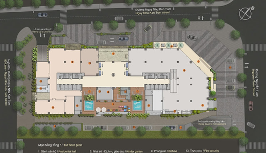 Mặt Bằng Thương Mại Tòa Nhà Legend Lô Góc Ngã 4 Đường Nguyễn Tuân Cho Thuê.