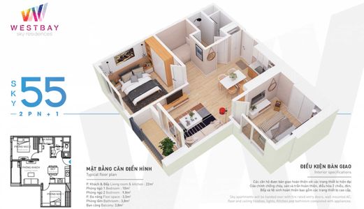 Chính Chủ Cần Bán Căn Hộ Westbay 55M2, Bao Phí Chuyển Nhượng. Liên Hệ: 0963989935