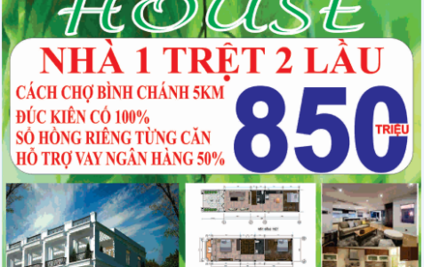 Khu Dân Cư Đô Thị Eco House Cửa Ngõ Phía Tây  Namsài Gòn. LH: 0909.567.751