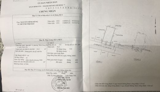 Nhà 1 Xẹc Quận Bình Tân