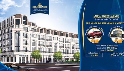 Cực Hot! Mở Bán 13 Lô Liền Kề Shophouse Lào Cai Green Avenue Ngay Trung Tâm Ngã 6. Chiết Khấu Khủng