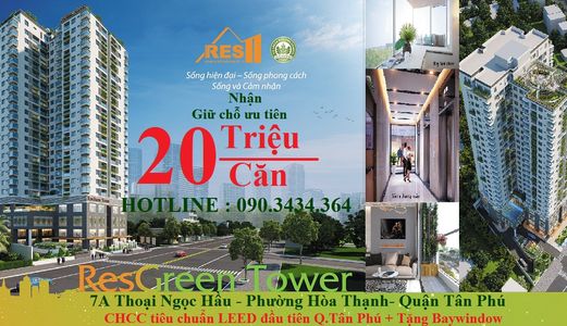 Bán Penthouse Resgreen Tower - 3Pn 3Wc + Baywindow, View Nhìn Cực Rộng Cực Đẹp, Thoáng Mát, Giá Cđt