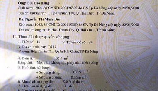 Đà Nẵng - Bán Nhà Giá Rẻ Tại Trung Tâm Quận Hải Châu Đà Nẵng