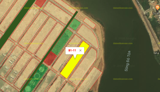 Cân Bán Lô Đảo VIP Hoà Xuân B1.11 Sạch Sẽ, Gần Công Viên, Trường Học, Gần Sông - Giá Chỉ 2,5 Tỷ