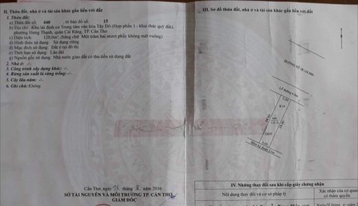 Bán Nền Trung Tâm Văn Hoá Tây Đô Cái Răng Cần Thơ