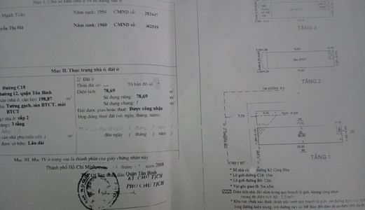 Bán Nhà Mặt Tiền Đường C18 Phường 12 Quận Tân Bình - 4X20M - Trệt 2 Lầu, 4 Phòng Ngủ, 4 Wc