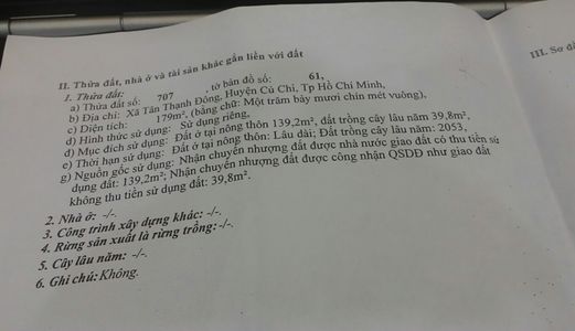 Bán Đất Thổ Cư Gần Đường Tl8 ,Tân Thanh Đông ,Củ Chi ,Tp Hcm,650/Nền