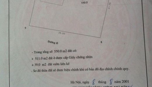 Cần Bán Đất Thổ Cư Phố Vũ Tông Phan. Ô Tô Vào Tân Nhà