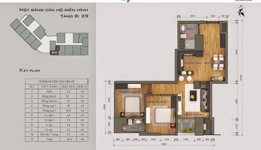 Cần Bán Gấp Căn Hộ 64M2, 2 Ngủ Tại Mỹ Đình - Hà Nội