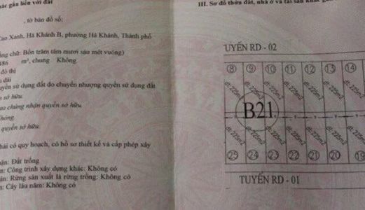 Bán Đất Ô Góc 486M - B21 Khu Đô Thị Hà Khánh B Giá Rẻ 