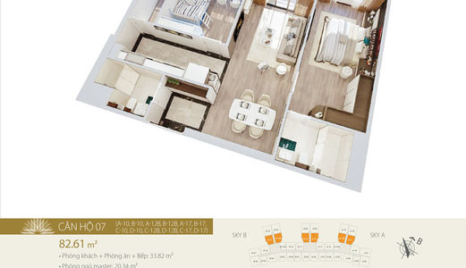 Bán Căn 2 Phòng ngủ - Dự Án Imperia Sky Garden (Đối Diện Timecity)