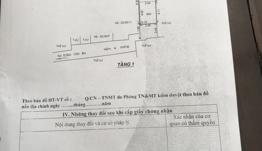 Chính Chủ Bán Nhà Shr . Hẻm 53 Bùi Văn Ba . Dt 3.08X8.3M. Giá 1.85 Tỷ .