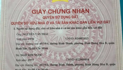 Bán Nhà Chính Chủ - Ngay Đường Bình Thành - P.Bình Hưng Hòa B, Bình Tân!