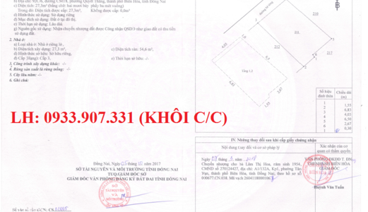 Cần Bán Nhà T/t Biên Hòa,shr Đường Cmt8 Phường Quyết Thắng.