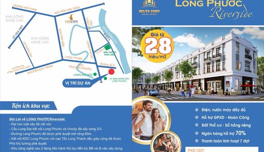Đất Nền Mặt Tiền Đường 8 Long Phước Quận 9, Giá Chỉ 27Tr/m2.