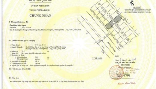  Bán Lô Đất KTX Xưởng Gỗ,P.Yết Kiêu. Dt:76.5M2,Mt:4.5M.H:Tây Nam !!!