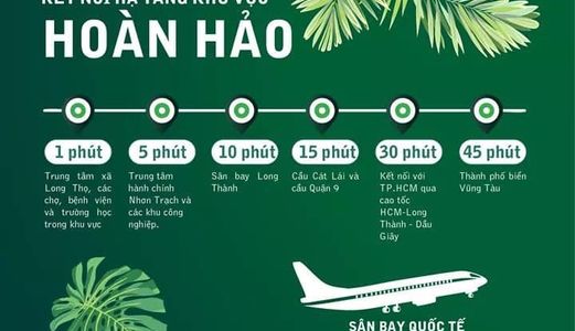 Đất Nền Trung Tâm Hành Chính Nhơn Trạch, Đồng Nai, Gần Sân Bay, Sinh Lời Cao