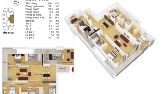 Bán Căn 3 Phòng Ngủ, Tầng 25, Diện Tích 210,5M2 - Chung Cư Discovery Complex
