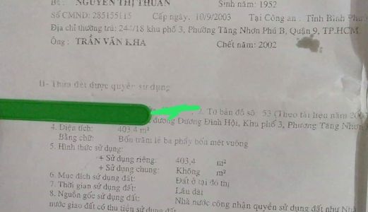 Bán Đất Trung Tâm Quận 9