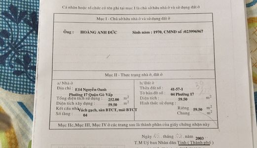 Nhà 3 Lầu, Hxh 8M Đường Nguyễn Oanh, Gò Vấp