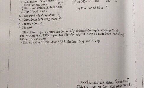 Nhà Hẻm xe hơi 5M Thông Có 2 Lầu, Gần Chợ Siêu Thị Đường Số 2 Gò Vấp
