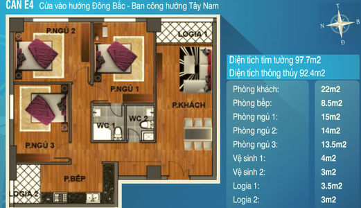 Cần Bán Ch 1101, Dt 89,6M2 , Giá Bán Gấp 26,5Tr/m2- Ngõ 234 Hoàng Quốc Việt.