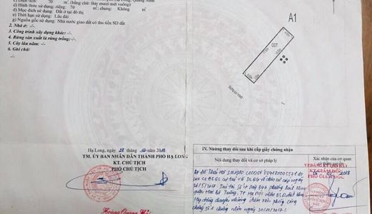 Bán Lô A1-16 Khu Tái Định Cư Hà Khánh B, Diện tích: 70M2, Mặt tiền: 4M. Hướng: Tây nam