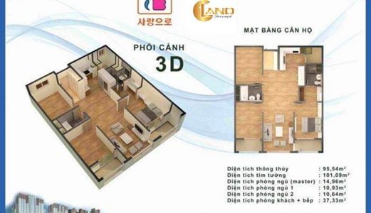 Giao Bán Cắt Lỗ Căn Ngoại Giao 95.54M2 Dự Án Booyoung Vina - Mỗ Lao (26.5 Triệu/m2)