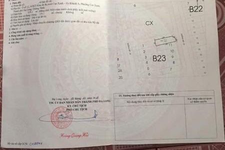 Bán Ô B23-12 Ô Góc Vườn Hoa Kđt Cao Xanh, Hà Khánh A.Dt:119M2,Mặt Tiền:6M !!!