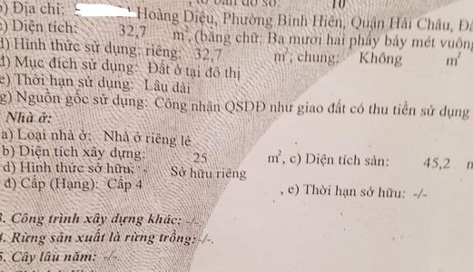 Bán Nhà Kiệt 280 Hoàng Diệu Vị Trí Quá Đẹp Bên Bánh Xèo Bà Dưỡng Kinh Doanh Tốt