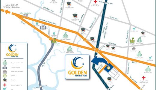 Đất Nền Mặt Tiền Xã An Ngãi Bà Rịa Vũng Tàu - Dự Án Golden Central Park 1