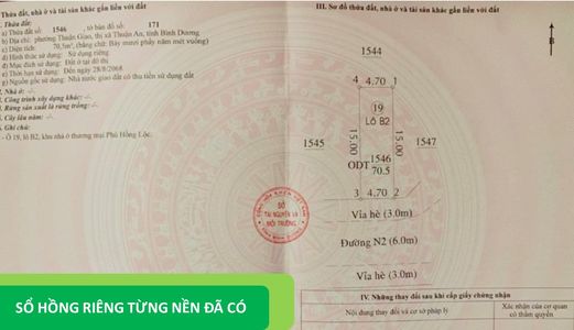 Đất Nền Mặt Tiền 4 Phút Đến Aeon Mall Bình Dương, Đã Có Sổ hồng riêng, Kdc Sầm Uất