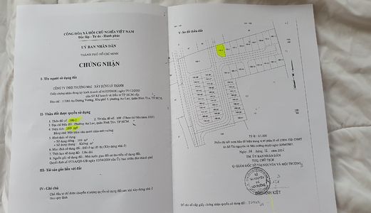 Chính Chủ Bán Đất 3 Mặt Tiền Kdc Lê Thành,p. An Lạc, Q. Bình Tân