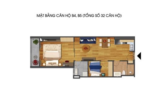 Cần Bán Căn 2 Phòng ngủ Tầng 15 Tháp B Chung Cư Sky Park Residence Tiêu Chuẩn 5*