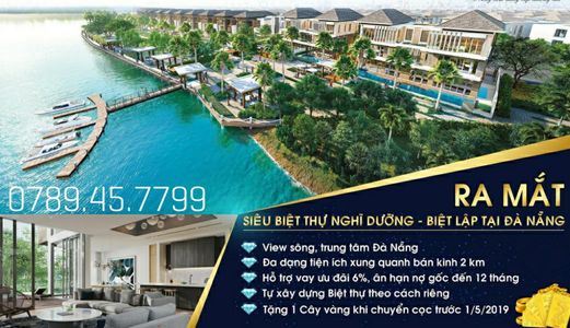 Với 33Tr/m2 Chỉ Còn 1 Vài Lô Khu Biệt Thự Đảo Nổi - Dana Diamond City Được Chiết Khấu 1 Cây Vàng