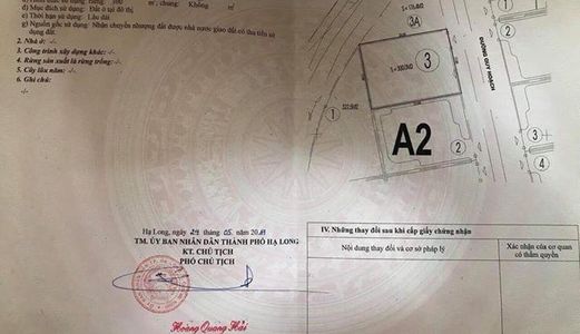 Bán Đất 300M2 Lô A2 Khu Đô Thị Ông Kính, Bãi Muối, P. Cao Thắng. Hướng: Đông Nam