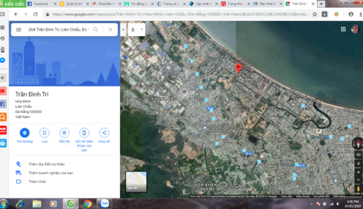 Bán Lô Đất Hai Mặt Kiệt Kiệt Ototo Trần Đình Tri Vị Trí Quá Đẹp Gần Chợ Gần Biển
