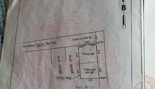 Bán Nhà Hẻm 205 Huỳnh Tấn Phát. Căn Góc. Diện tích 4X7.5M. 1 Trệt, 1 Lầu. Giá 2.3 Tỷ.