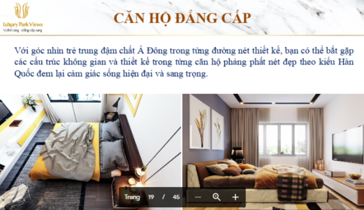Hot! Cất Nóc Chung cư Luxury Park View Tặng Vàng Tân Gia + Gói Nt Cao Cấp + Trúng Mazda 3 + Tk Ngay 9%