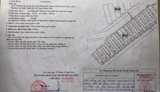 Bán Lô B32-14 Kđt Vựng Đâng.Dt:69.16M2,Mt:5.32M. 2 Mặt Đường 