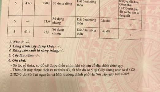 Chính Chủ Bán 250M2 Thổ Cư Tại Phương Trạch Đông Anh Sát Thành Phố Thông Minh Chỉ 6.25 Tỷ.