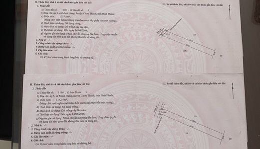 Đất 1000M2 Giá Rẻ Hạt Dẻ ,Chơn Thành, Bình Phước