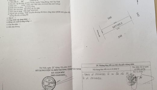 Bán Đất Chính Chủ 165M2 Khu Dân Cư Hiện Hữu Trảng Bàng - Tây Ninh