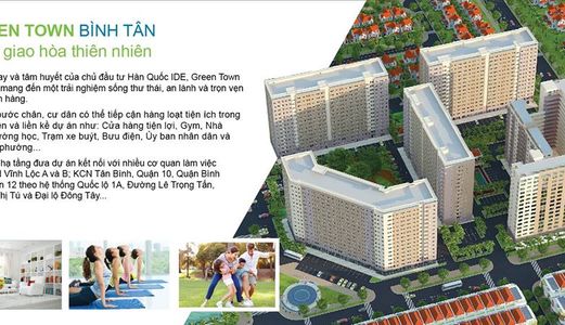Căn Hộ Greentown Bình Tân Block Đẹp Nhất Dự Án,view 4 Mặt Tiền Đường Lớn