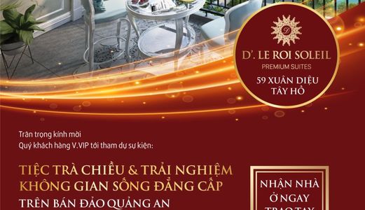 Thư Mời Trải Nghiệm Không Gian Pháp Trong Thiết Kế D’Le Roi Soleil- Duy Nhất Tại Bán Đảo Quảng An