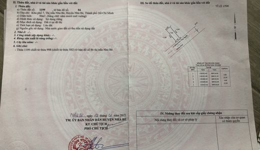 Cần Bán Gấp Đất Thổ Cư Đã Có Sổ Giáp Quận 7