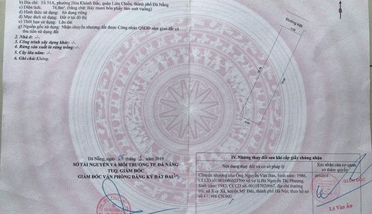 Bán Lô Đất Kiệt 297 Âu Cơ Vi Trí Quá Đệp Cách Mặt Tien 10M Gần Khu Công Nghiêpj