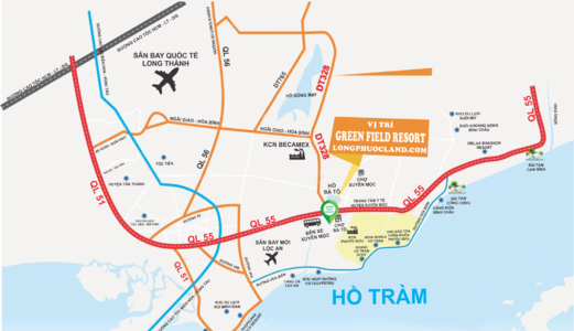 Đất Nền Thổ Cư Hồ Tràm 5Tr4/m2 - Sổ Riêng - Trung Tâm Tt Bà Tô